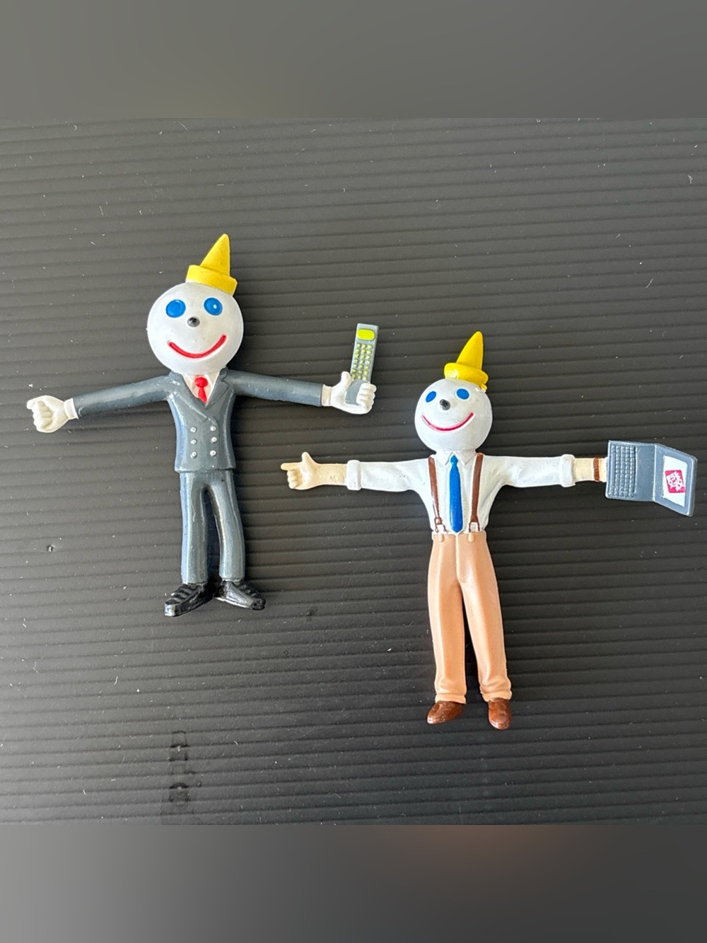 Vintage Jack in the Box Bendable Jack Figures Lot of 2 1990s Executive Laptop